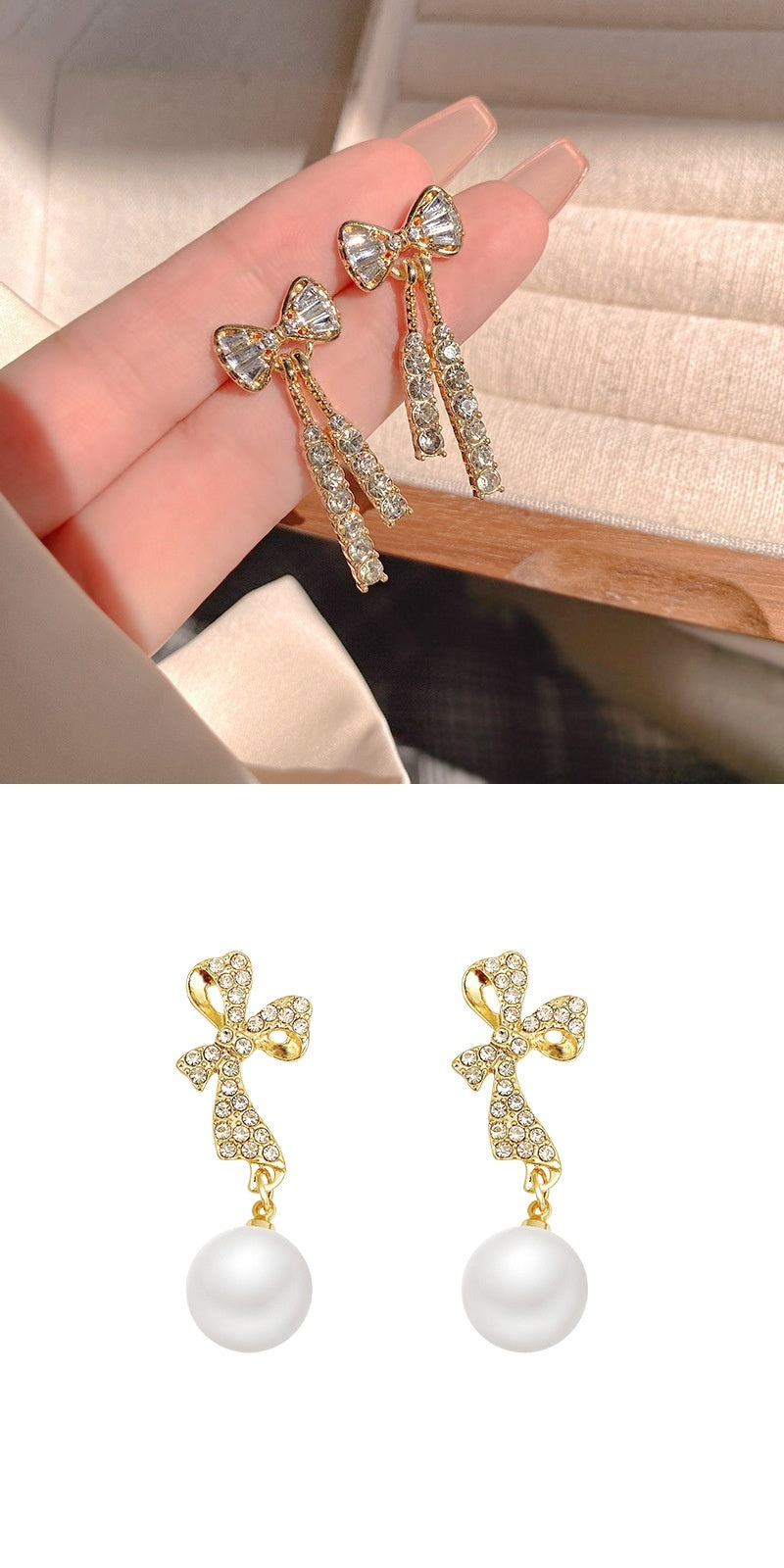 INS Butterfly Earrings With Rhinestones jewelry